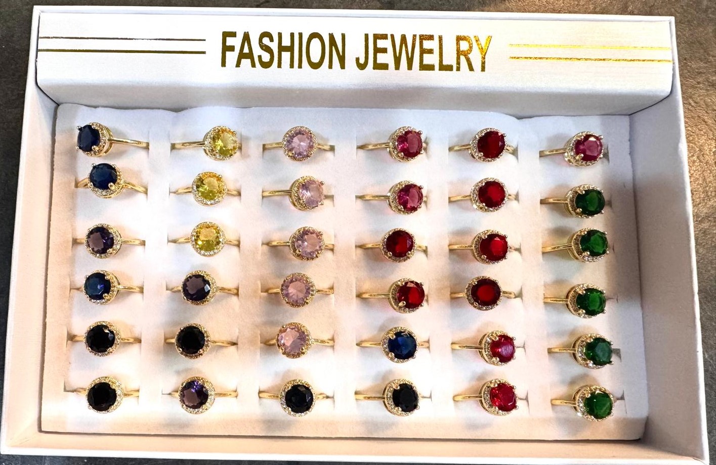 ANELLO PIETRA COLORATA